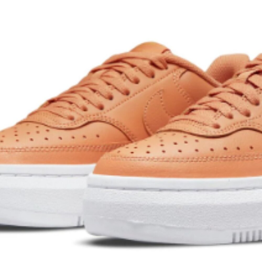 Nike "Court Vision" Platform Oxford Sneaker, Light Cognac, Size 7.5, Eu38.5